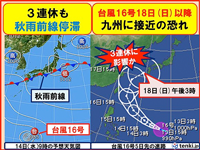 台風16号進路予測（14日3時）
