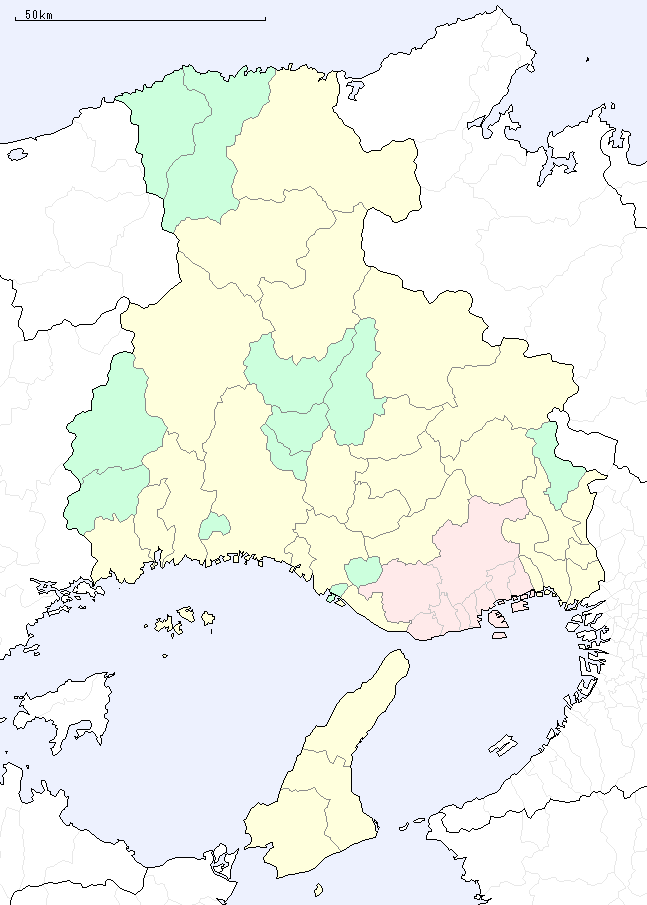 兵庫県の地図（地図のみ）