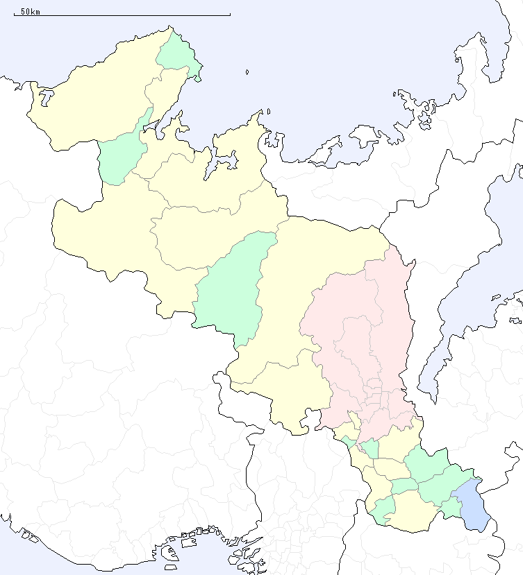 京都府の地図（地図のみ）