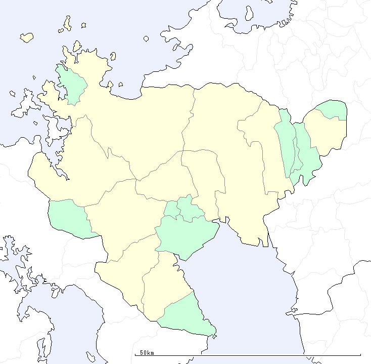 佐賀県の地図（地図のみ）